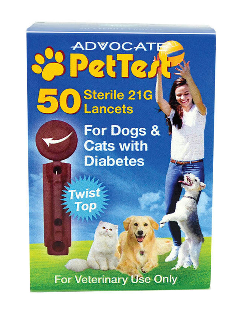 Advocate PetTest Glucose Level Testing 21 Gauge Twist Top Sterile