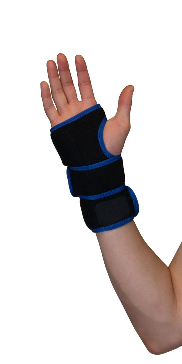 Protexx Right Palm Support Brace with 2 Aluminun Plates, Black