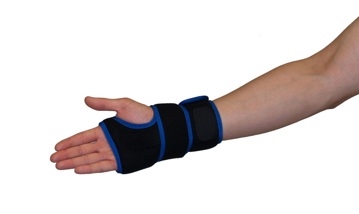 Protexx Right Palm Support Brace with 2 Aluminun Plates, Black