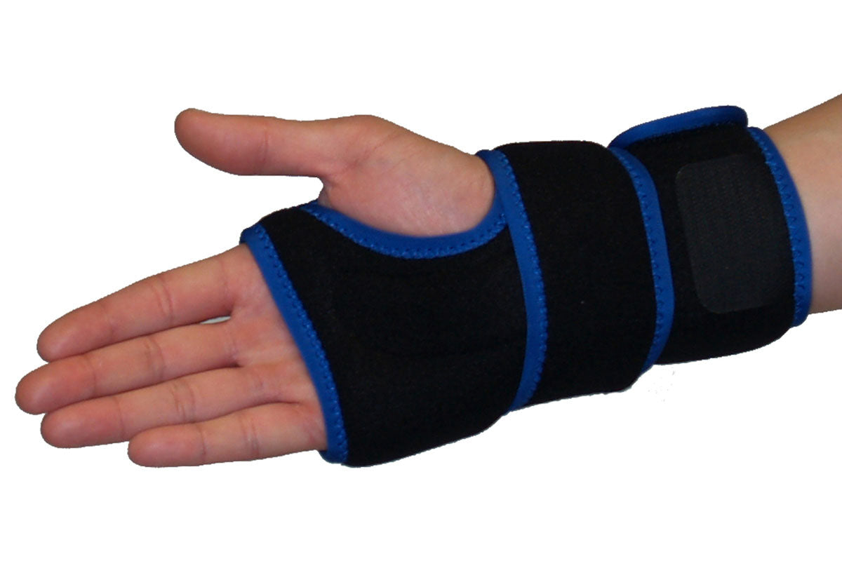 Protexx Right Palm Support Brace with 2 Aluminun Plates, Black