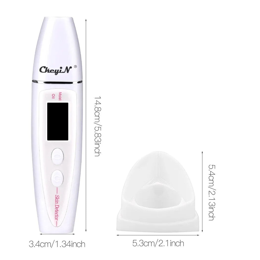 Precise Detector LCD Digital Skin Oil Moisture Tester for Face Skin Care with Bio-technology Sensor Lady Beauty Tool Spa Monitor