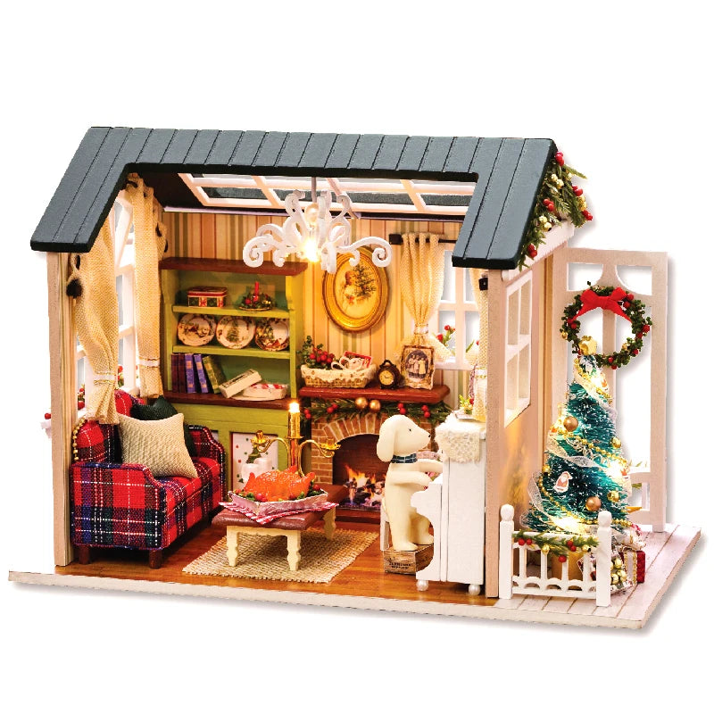 CUTEBEE Doll House Miniature DIY Dollhouse With Furnitures Wooden House Casa Diorama Toys For Children Birthday Gift Z007