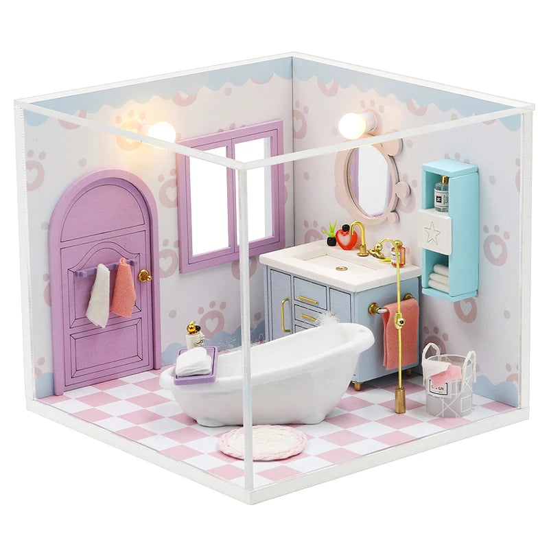 CUTEBEE Doll House Miniature DIY Dollhouse With Furnitures Wooden House Casa Diorama Toys For Children Birthday Gift Z007