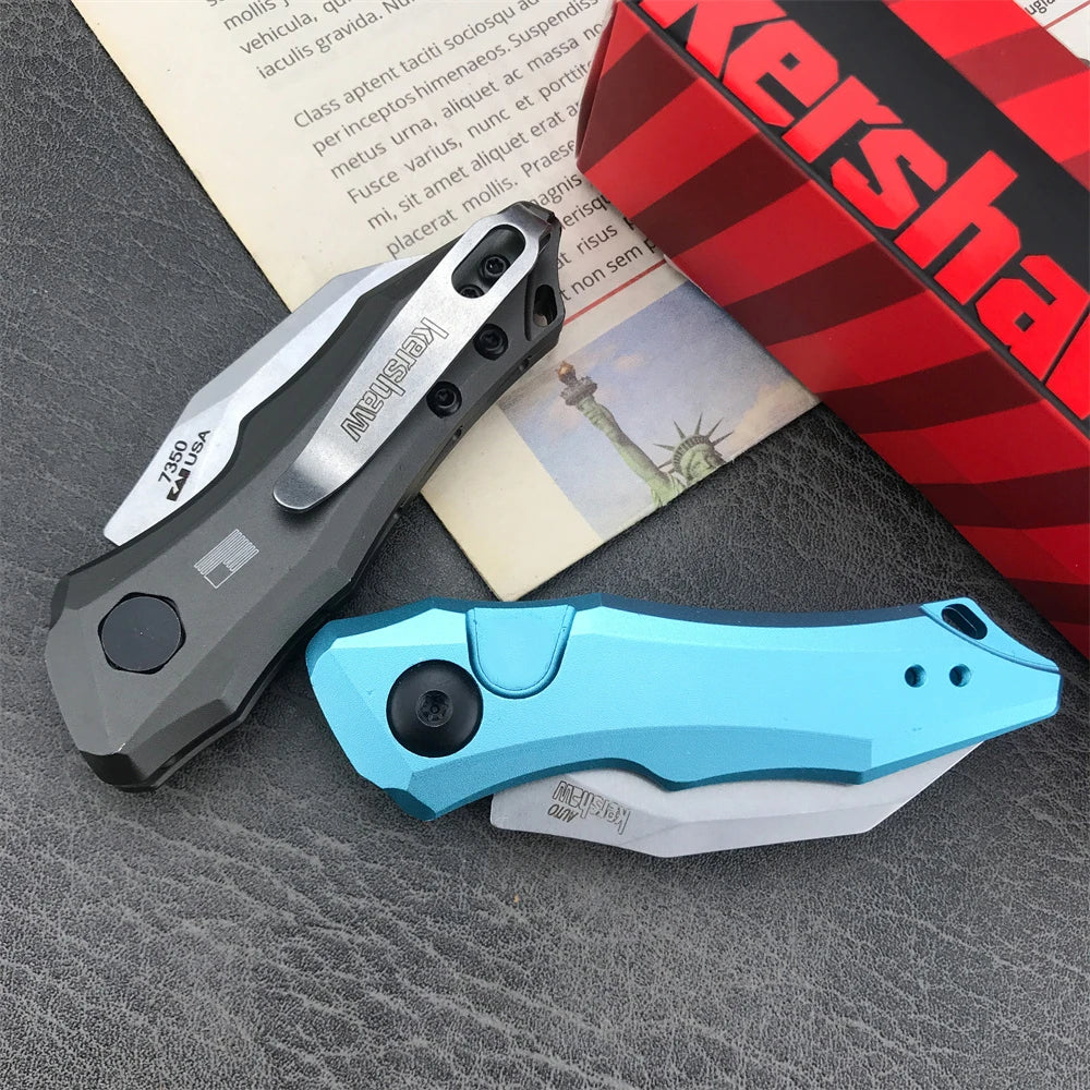 Kershaw 7350 Launch 10 Folding Pocket Knife EDC Self defense 9Cr18 Blade Aluminium Alloy Handle Outdoor Survival 7250 Knife Tool