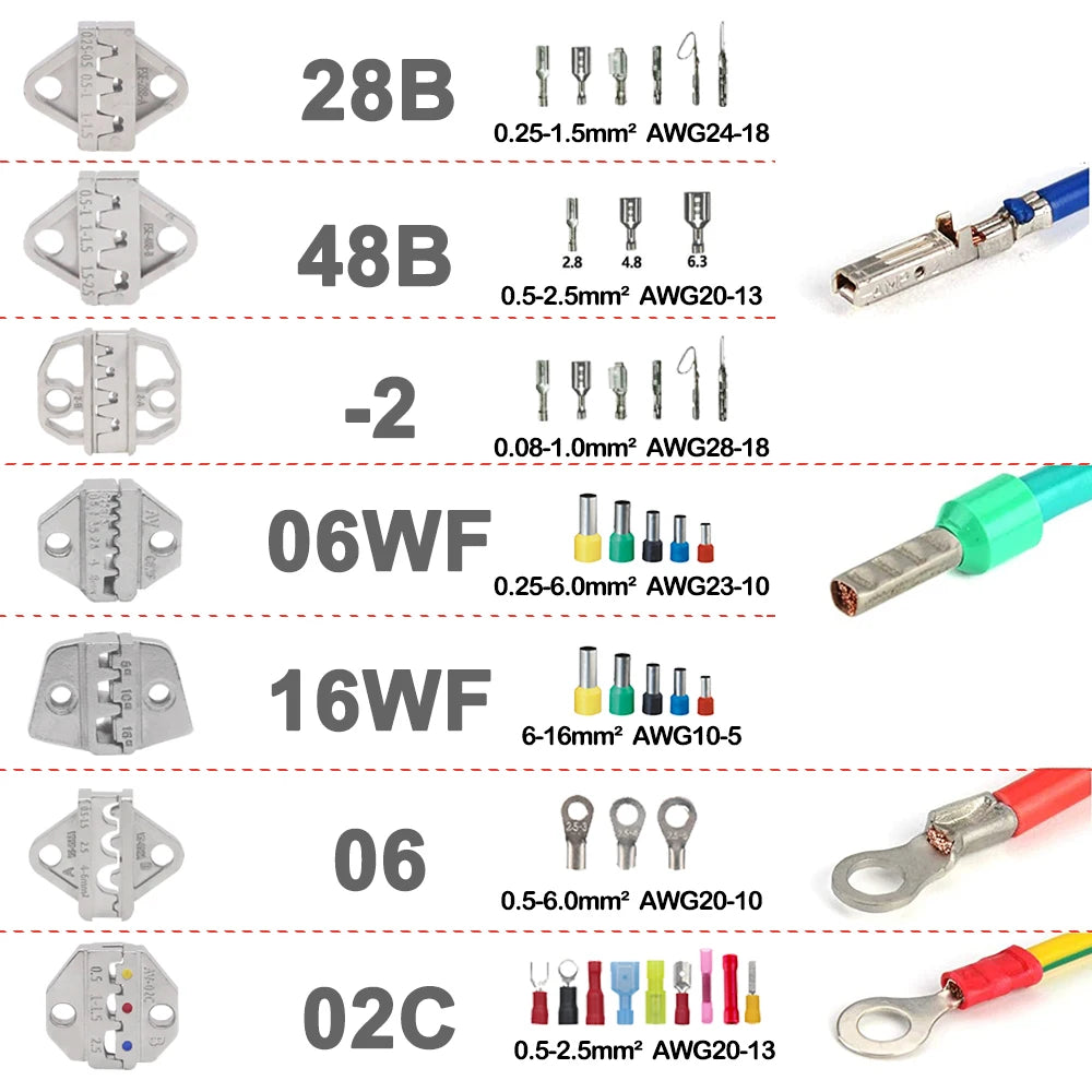 Open Barrel Terminals Crimping Pliers Tools Robust Crimper for ZH PH XH VH JWPS Dupont JST D-Sub Jumper EPS PCIE SATA PINS MOLEX