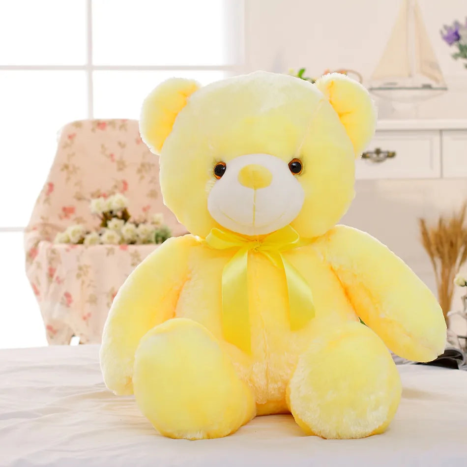 32-50cm Luminous Creative Light Up LED Teddy Bear Stuffed Animals Plush Toy Colorful Glowing Teddy Bear