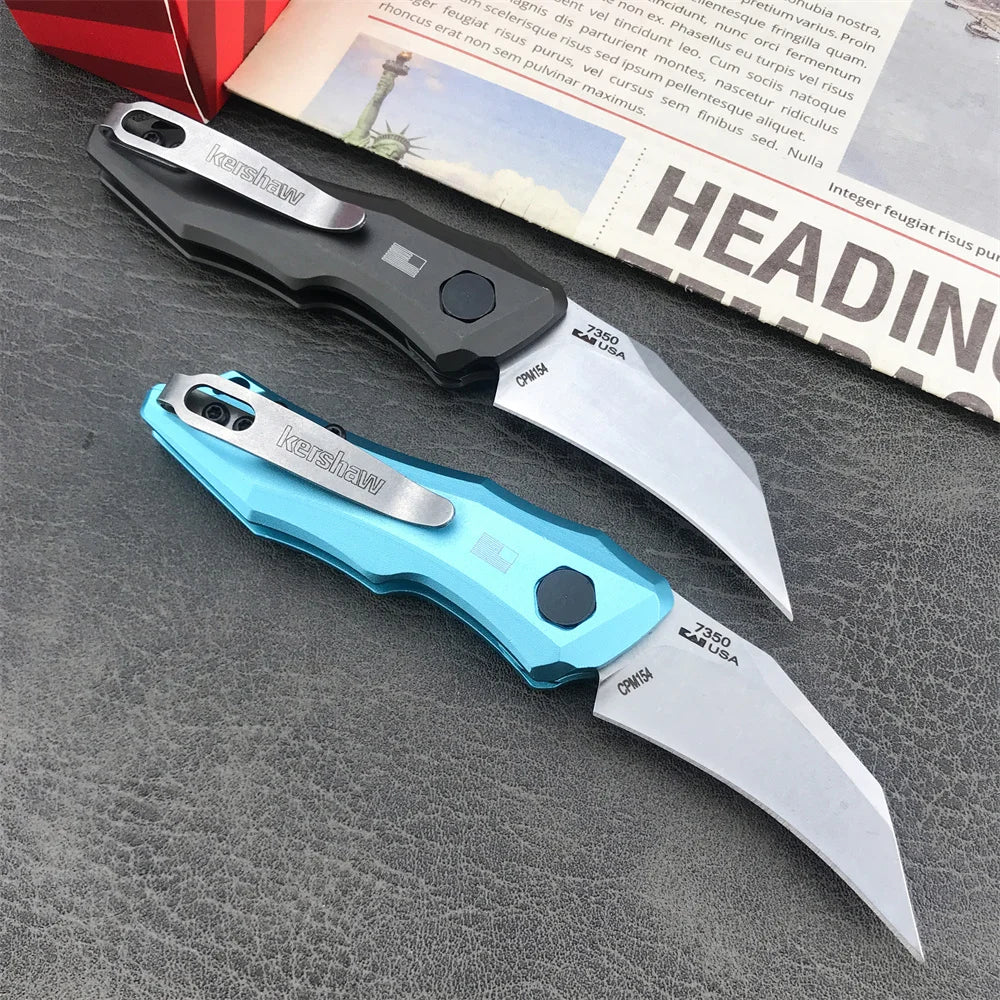 Kershaw 7350 Launch 10 Folding Pocket Knife EDC Self defense 9Cr18 Blade Aluminium Alloy Handle Outdoor Survival 7250 Knife Tool