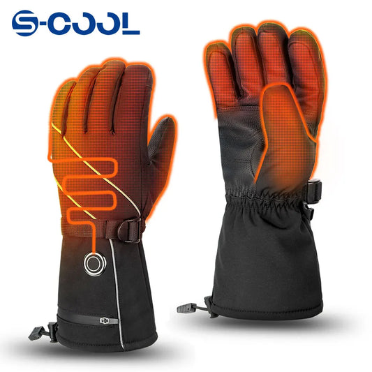 Heated Gloves Thermal Women Men USB Electric Heating Gloves Skiing Motorcycle Waterproof Warm Cycling Thermal Gloves Winter