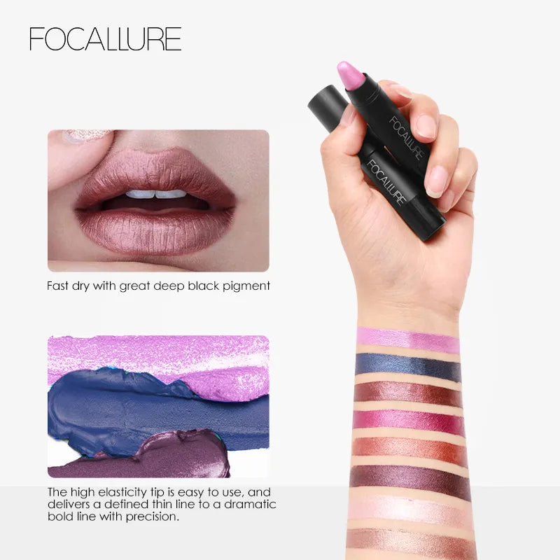 FOCALLURE 31 Colors Matte Lipstick Pencil High Crayons Gloss Long-lasting Waterproof Lip Balm Pen Makeup Cosmetics for Women