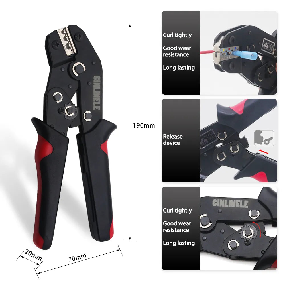 Open Barrel Terminals Crimping Pliers Tools Robust Crimper for ZH PH XH VH JWPS Dupont JST D-Sub Jumper EPS PCIE SATA PINS MOLEX