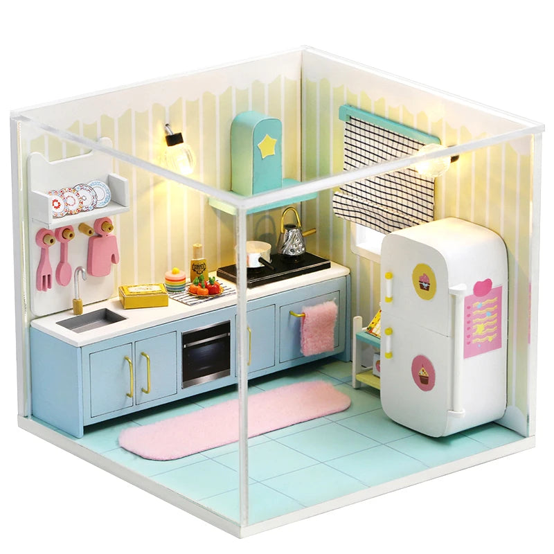 CUTEBEE Doll House Miniature DIY Dollhouse With Furnitures Wooden House Casa Diorama Toys For Children Birthday Gift Z007