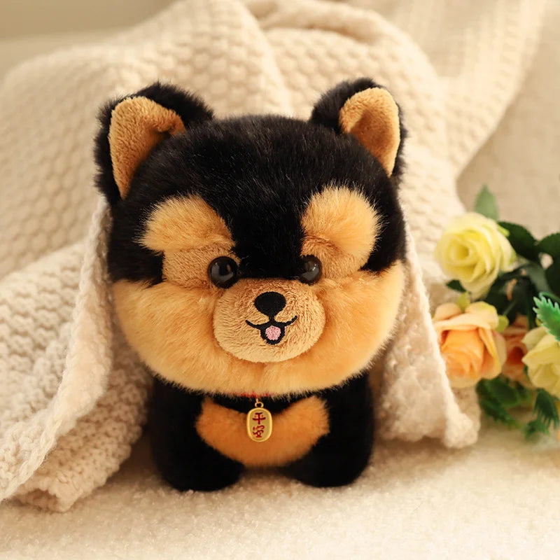 Adorbale Furry Plush Corgi Dog Plush Toy Stuffed Big Head Kawaii Lifelike Animal Shiba inu ChowChow Yorkshire Bichon Husky Doll