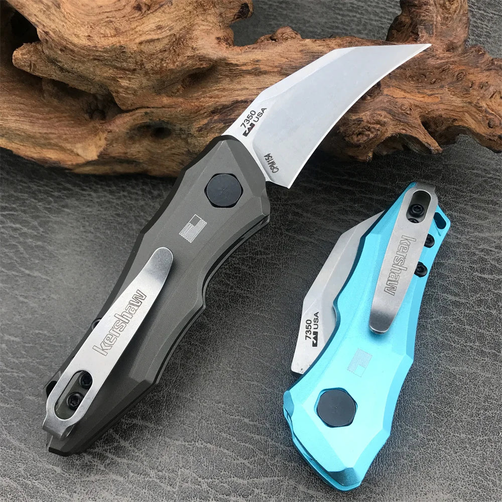 Kershaw 7350 Launch 10 Folding Pocket Knife EDC Self defense 9Cr18 Blade Aluminium Alloy Handle Outdoor Survival 7250 Knife Tool