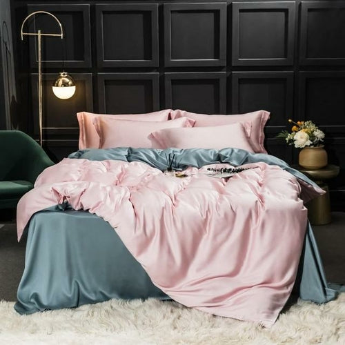 Sondeson Luxury 100% Silk Beauty Bedding Set 25 Momme Silk Duvet Cover