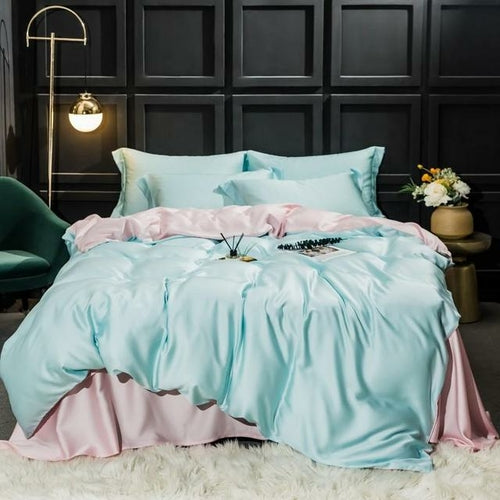 Sondeson Luxury 100% Silk Beauty Bedding Set 25 Momme Silk Duvet Cover