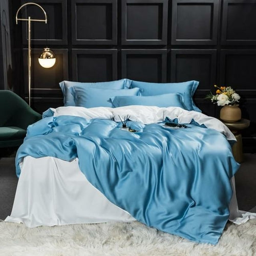 Sondeson Luxury 100% Silk Beauty Bedding Set 25 Momme Silk Duvet Cover