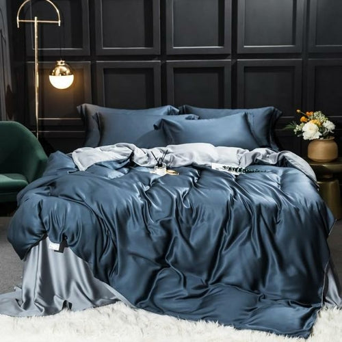 Sondeson Luxury 100% Silk Beauty Bedding Set 25 Momme Silk Duvet Cover