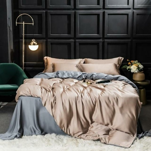 Sondeson Luxury 100% Silk Beauty Bedding Set 25 Momme Silk Duvet Cover