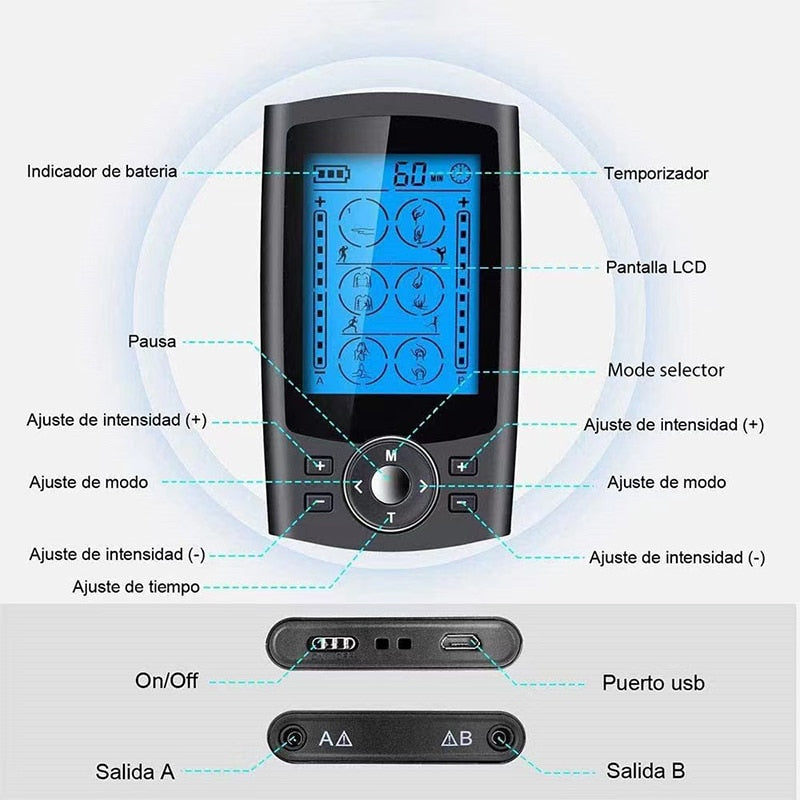 Tens Muscle Stimulator 36-mode Electric Ems Acupuncture Body Massage