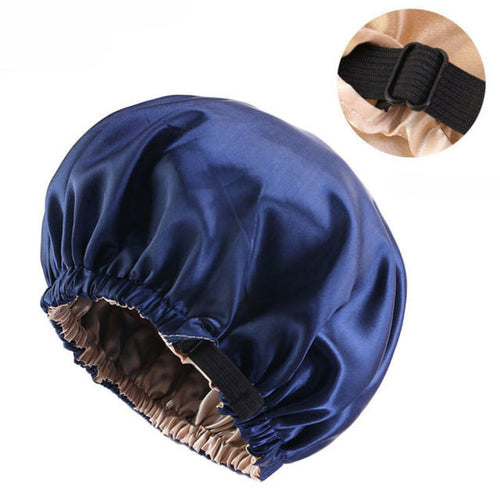 Women Satin Solid Sleeping Hat Night Sleep Cap Hair Care Bonnet