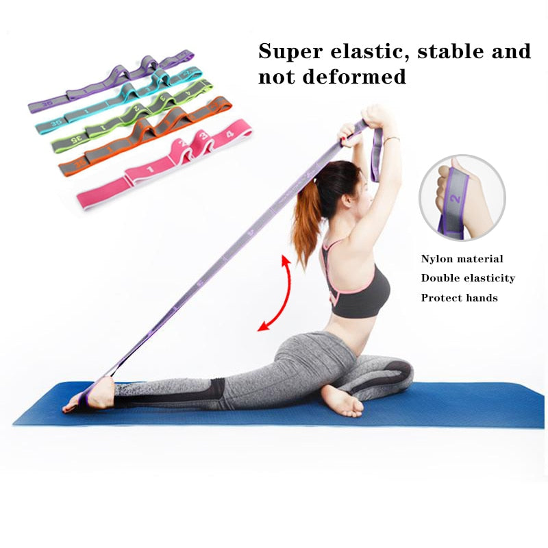 Yoga Pull Strap Belt Polyester Latex Elastic Latin Dance Stretching