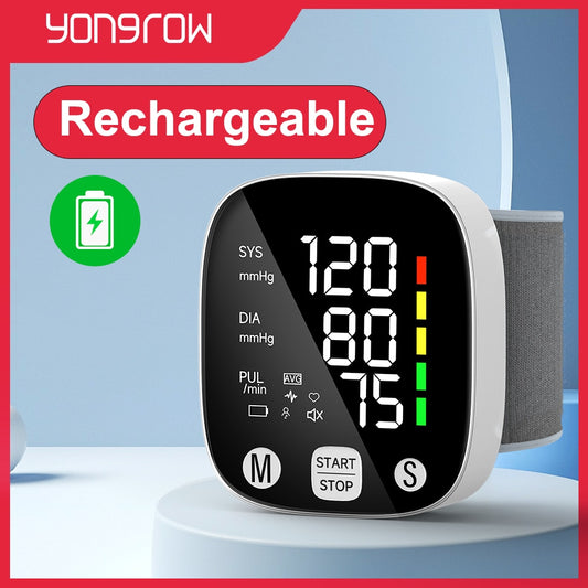 Yongrow New Led Rechargeable Wrist Blood Pressure Monitor