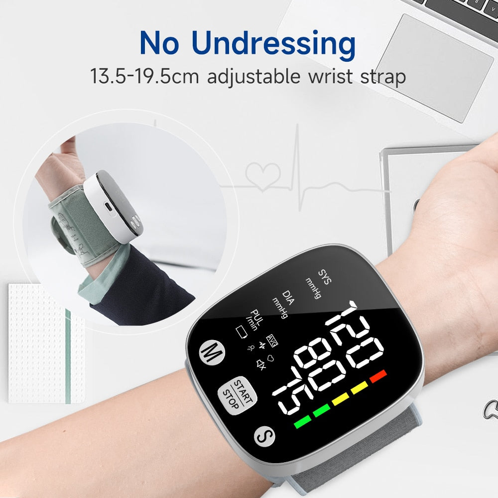 Yongrow New Led Rechargeable Wrist Blood Pressure Monitor