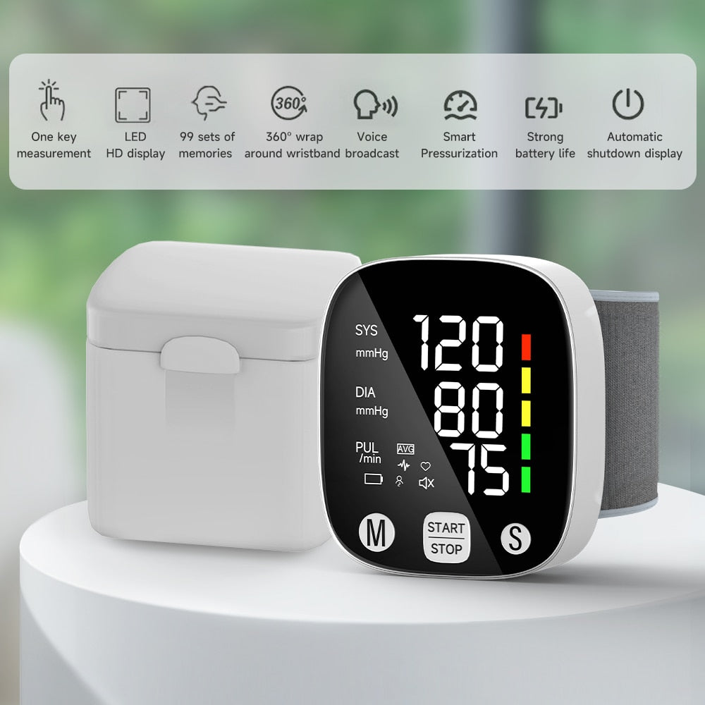 Yongrow New Led Rechargeable Wrist Blood Pressure Monitor