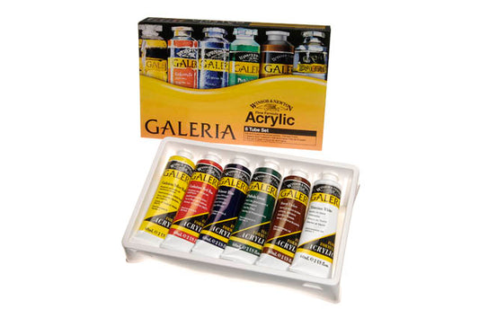 Winsor & Newton 2190516 6 Tube Galeria Acrylic Paint Set