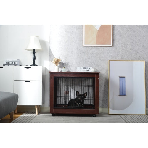 Furniture Style Pet Dog Crate Cage End Table