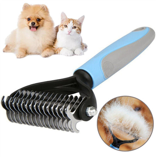 Grooming Brush For Pet Dog Cat Deshedding Tool Rake Comb Fur Remover