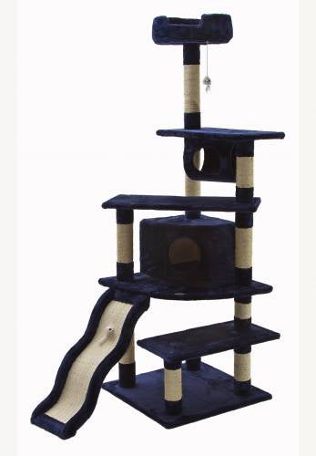 70 in. Blue Cat Tree Condo Furniture